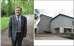 Left: Yuri Fedorov. Right: The school at Hvardiyske
