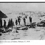 CADAVERS IN THE SNOW IN FELSHTIN, FEBRUARY 17, 1919., From Pogromchik, The Assassination of Simon Petlura, Saul S. Friedman, Hart Publishing Company, Inc., New York, New York 10012, 1976