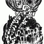Images from the Felshtin Yizkor Book Felshtin zamlbukh:tsum ondenk fun di felshtiner kdoyshim, J. Baum, Editor (New York: First Felshteener Benevolent Association, 1937), Notte Kozlovsky, illustrator.